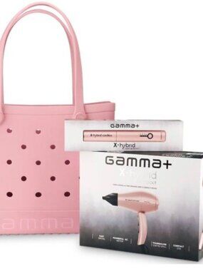 GAMMA+ X-Hybrid Compact Dryer & Cordless Flat Iron bundle Free Durable Tote Bag